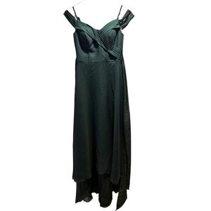 NWT JJs House Hunter Green Asymmetrical High-Low Cocktail/ Bridesmaid Dress